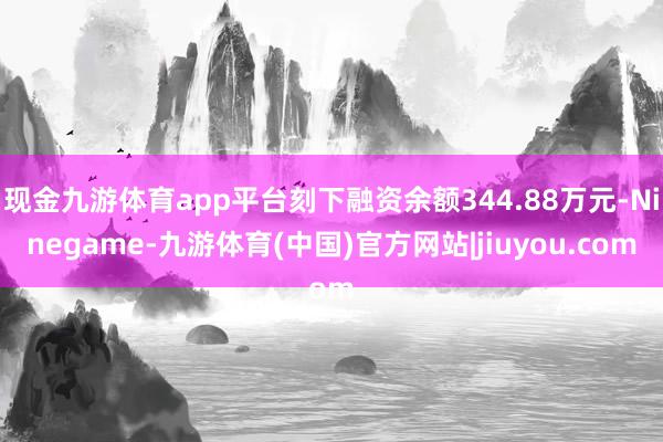 现金九游体育app平台刻下融资余额344.88万元-Ninegame-九游体育(中国)官方网站|jiuyou.com