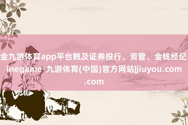 现金九游体育app平台触及证券投行、资管、金钱经纪-Ninegame-九游体育(中国)官方网站|jiuyou.com