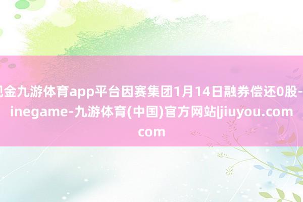 现金九游体育app平台因赛集团1月14日融券偿还0股-Ninegame-九游体育(中国)官方网站|jiuyou.com